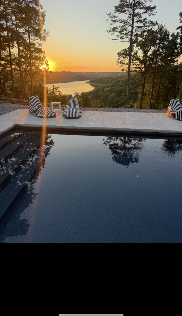 Sunset Cove pool overlooking Norfork Lake
